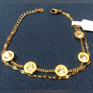 NEW Zircon Layered Roman numerals bracelet